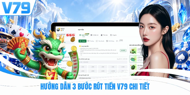 Hướng dẫn 3 bước rút tiền V79 chi tiết